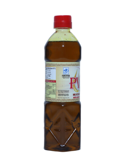 PV FORTIFIED KACHI GHANI MUSTARD OIL GRADE-I WITH ADDED VITAMINS A&D PET BOTTLE 500 ML - Image 3