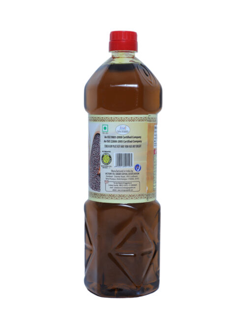 PV FORTIFIED KACHI GHANI MUSTARD OIL GRADE-I WITH ADDED VITAMINS A&D PET BOTTLE 1 LTR - Image 3