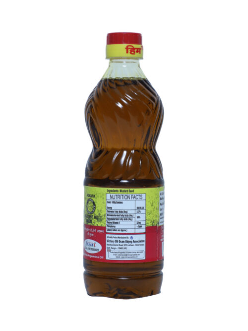 HIM DOUBLE FILTERED KACHI GHANI MUSTARD OIL PЕТ BOTTLE 500 ML - Image 4